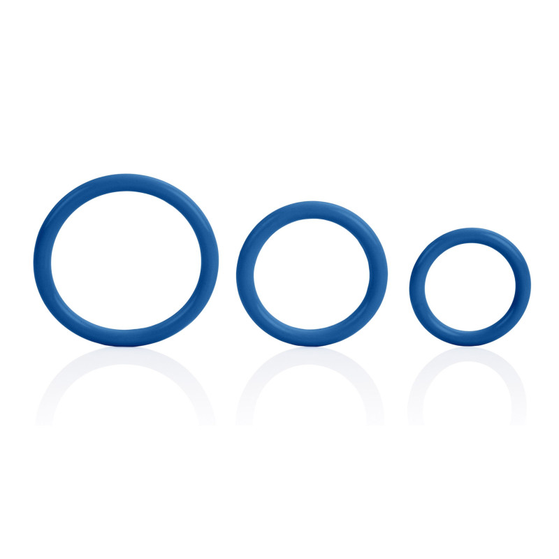 Calexotics Tri-Rings Cockring Bleu
